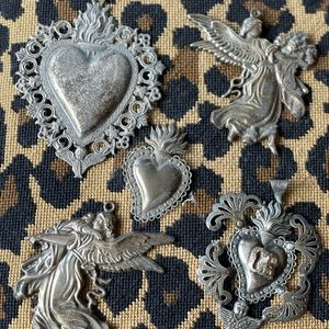 Set of 5 sterling Milagros